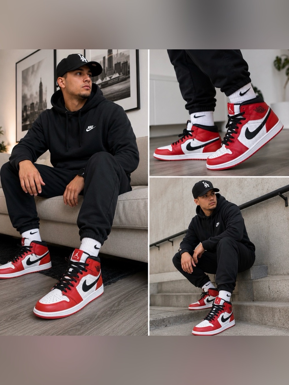 Nike Air Jordan Alpha 1 Chicago Red, White & Black Air High-Top Sneakers